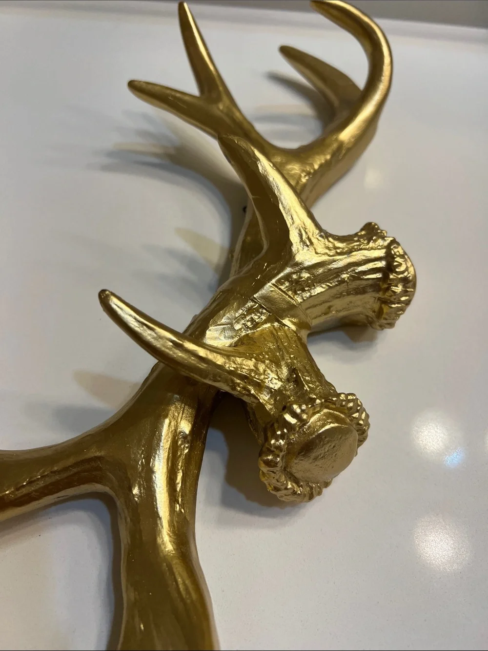 Gold Antler Wall Decor Accent - Decorative Home Wall Art